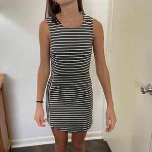 Grey Striped Dress